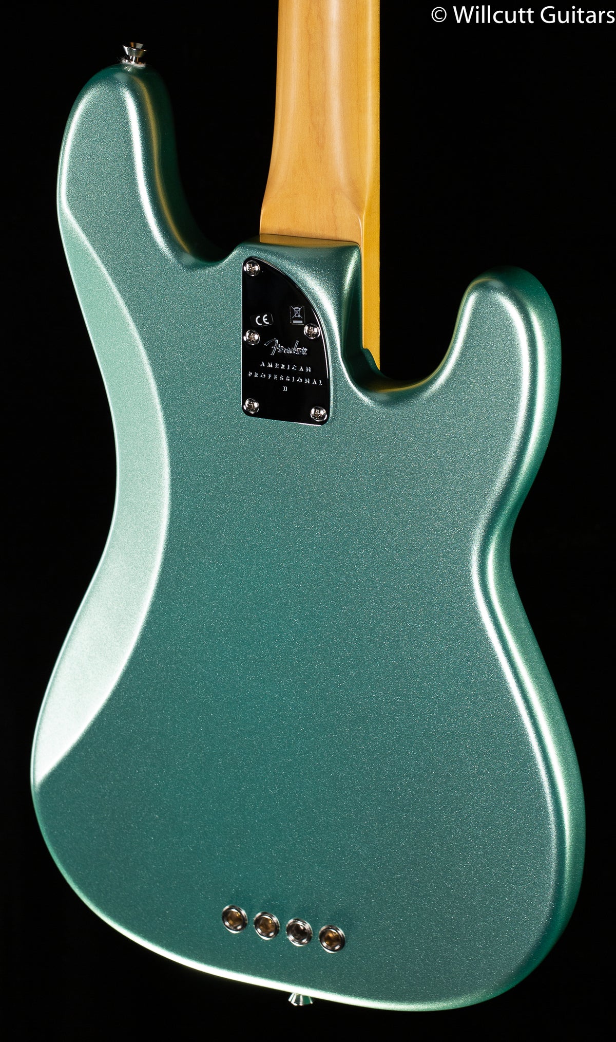 Fender American Professional II Precision Bass Mystic Surf Green Left-Hand Bass Guitar (357)