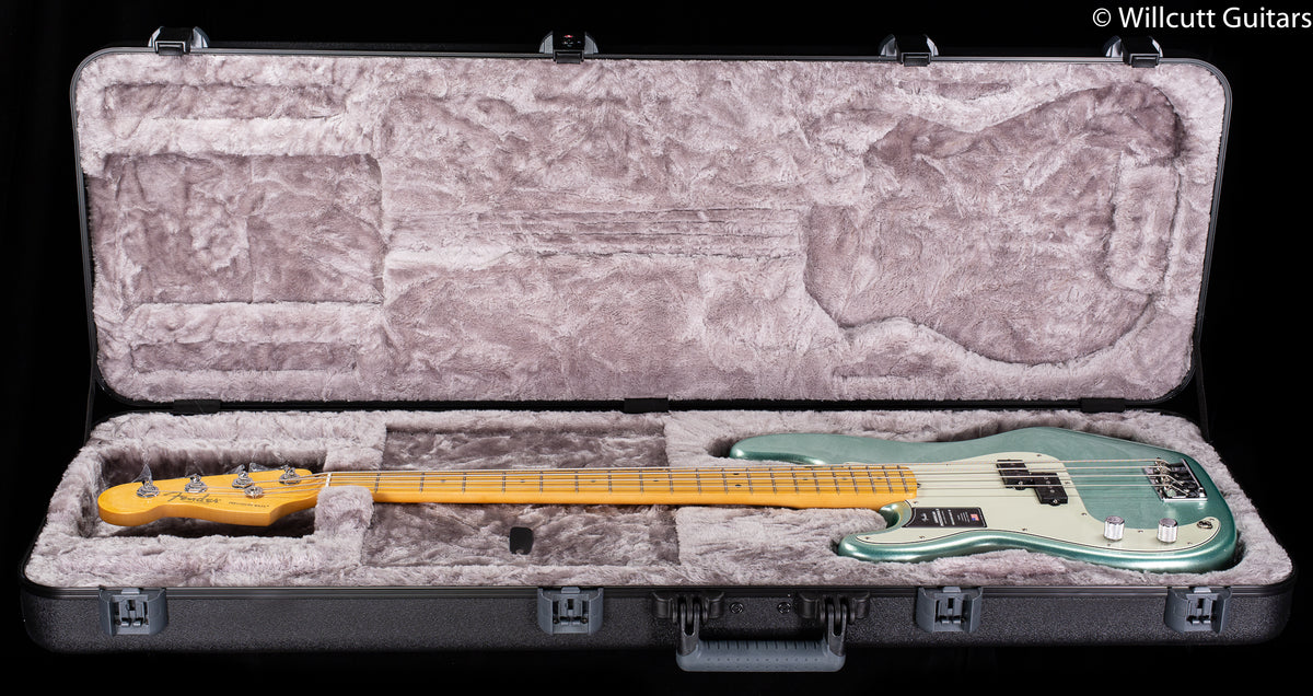 Fender American Professional II Precision Bass Mystic Surf Green Left-Hand Bass Guitar (357)