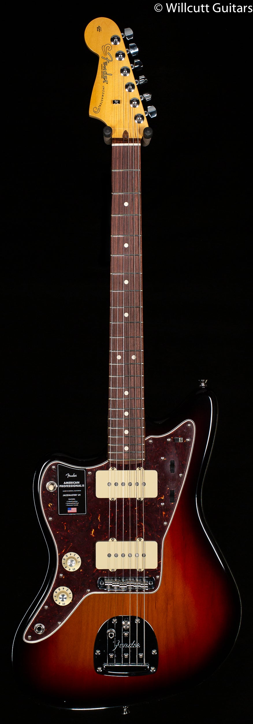 Fender American Professional II Jazzmaster 3-Color Sunburst Rosewood Left-Hand