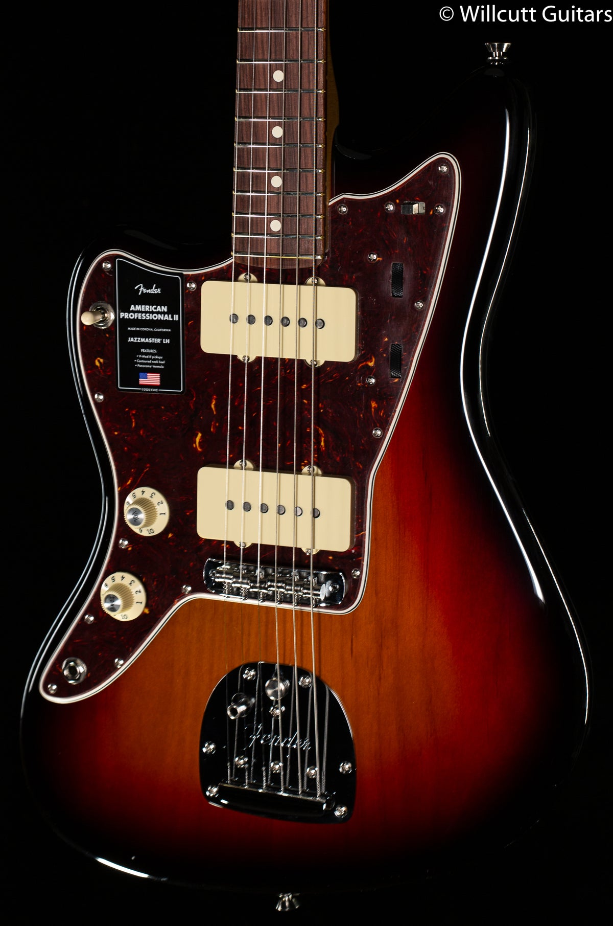Fender American Professional II Jazzmaster 3-Color Sunburst Rosewood Left-Hand
