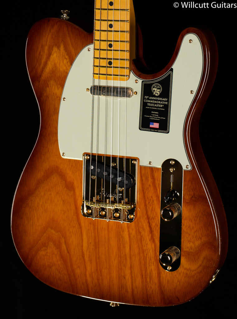 Fender 75th Anniversary Commemorative Telecaster Maple Fingerboard 2-Color  Bourbon Burst DEMO