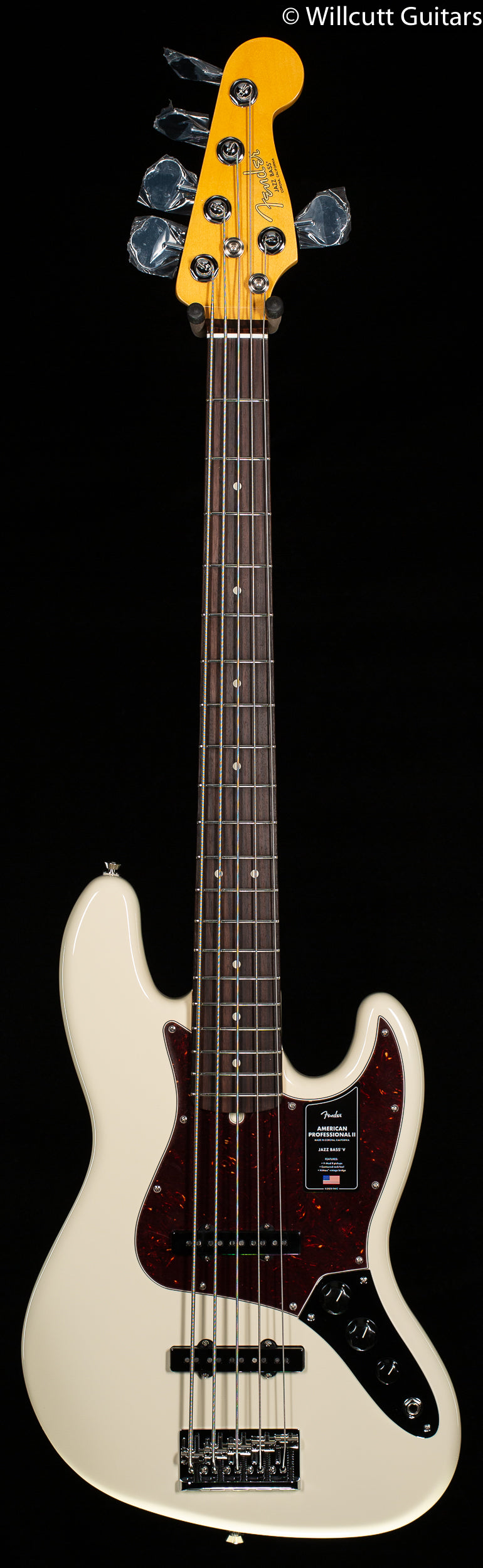 Fender American Professional II Jazz Bass V Olympic White Rosewood Fingerboard