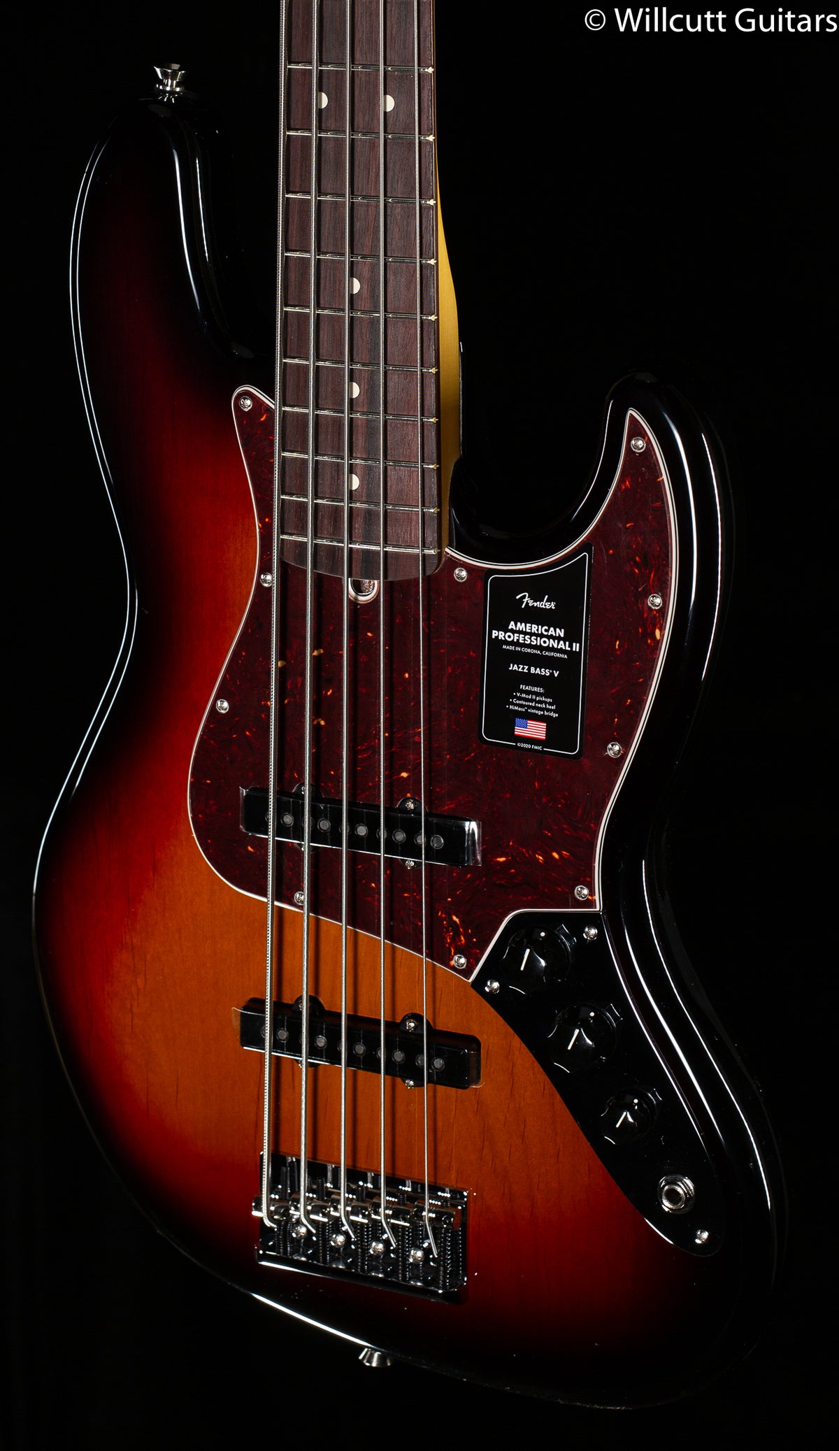 Fender American Professional II Jazz Bass V 3-Color Sunburst Rosewood Fingerboard