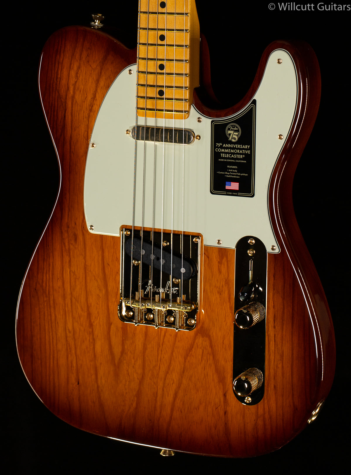 Fender 75th Anniversary Commemorative Telecaster Maple Fingerboard 2-Color Bourbon Burst
