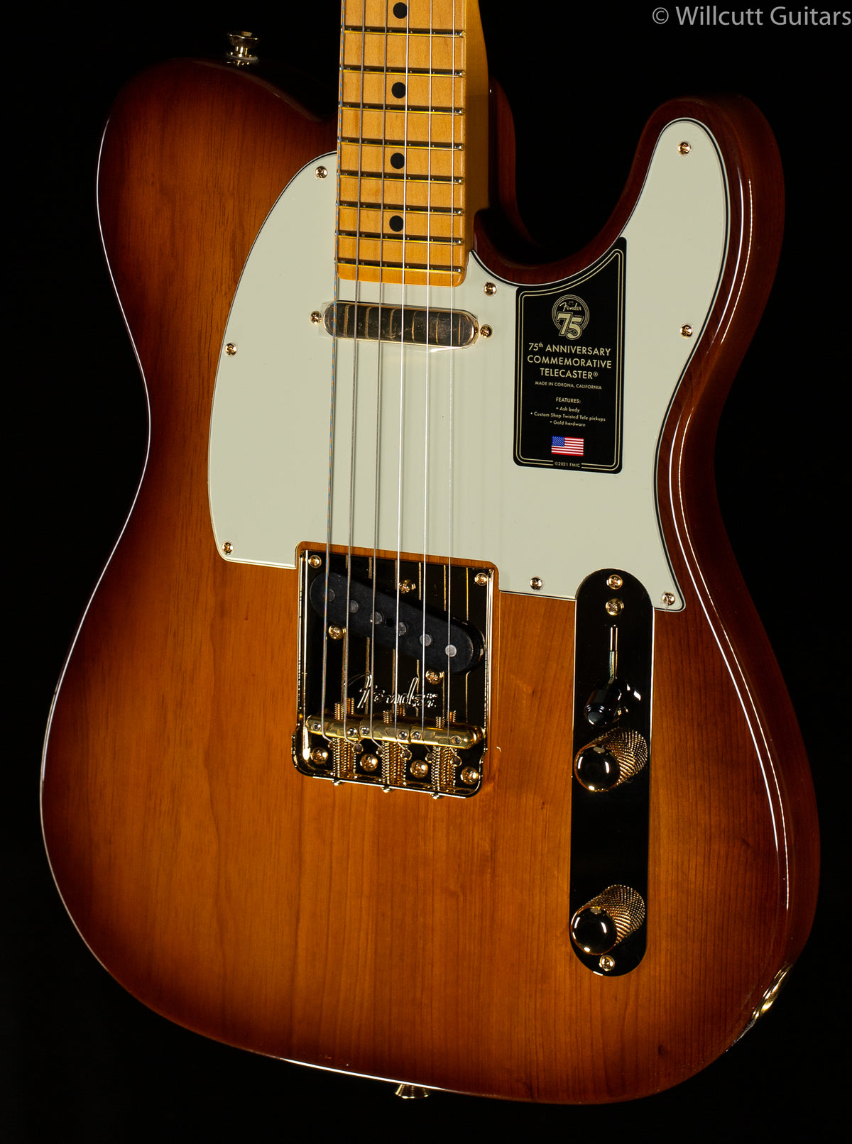 Fender 75th Anniversary Commemorative Telecaster Maple Fingerboard 2-Color Bourbon Burst