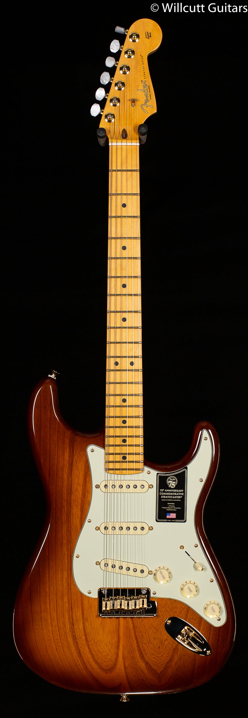 Fender 75th Anniversary Commemorative Stratocaster Maple Fingerboard 2-Color Bourbon Burst