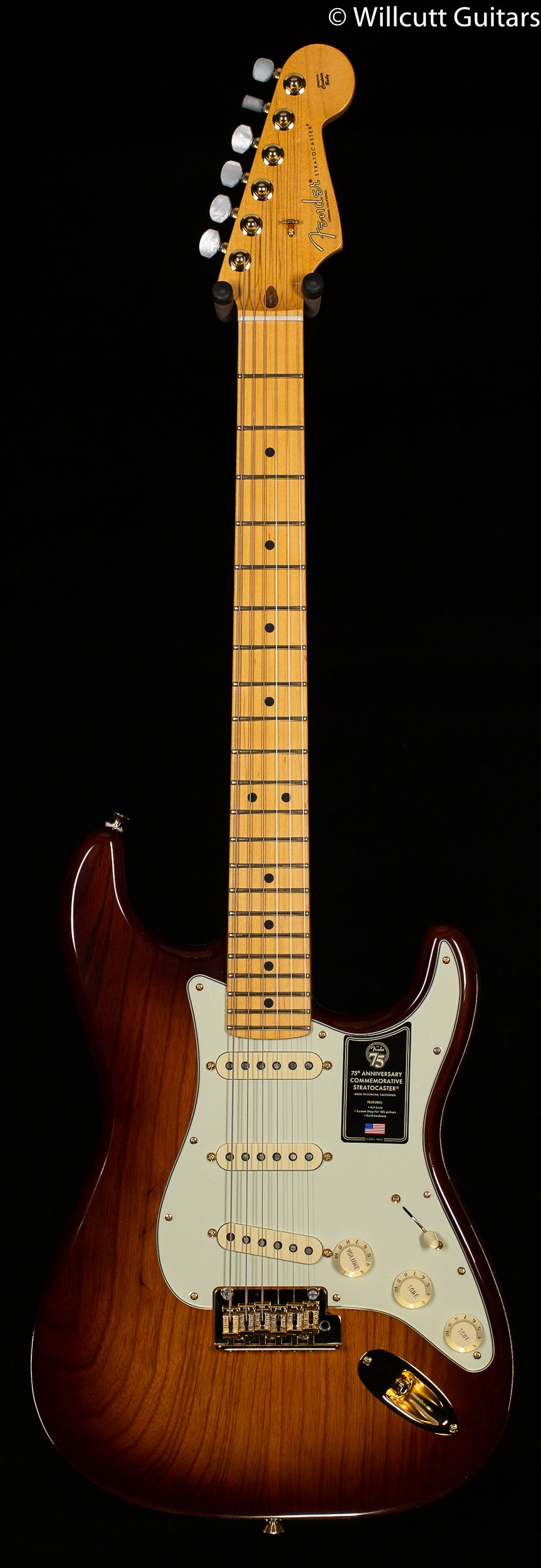 Fender 75th Anniversary Commemorative Stratocaster Maple Fingerboard 2-Color Bourbon Burst