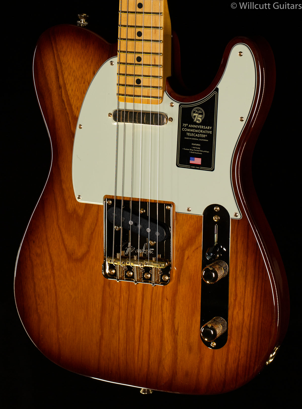 Fender 75th Anniversary Commemorative Telecaster Maple Fingerboard 2-Color Bourbon Burst