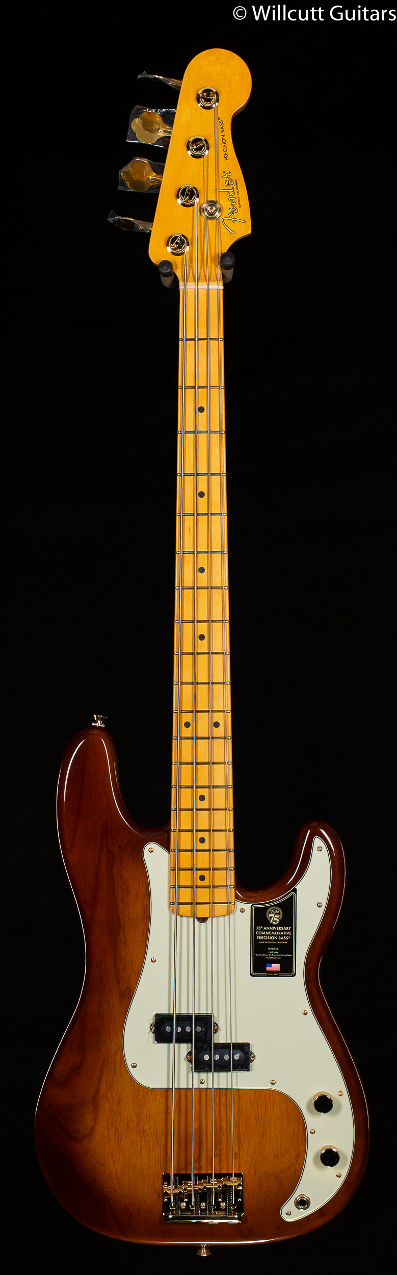 Fender 75th Anniversary Commemorative Precision Bass Maple Fingerboard 2-Color Bourbon Burst Bass Guitar