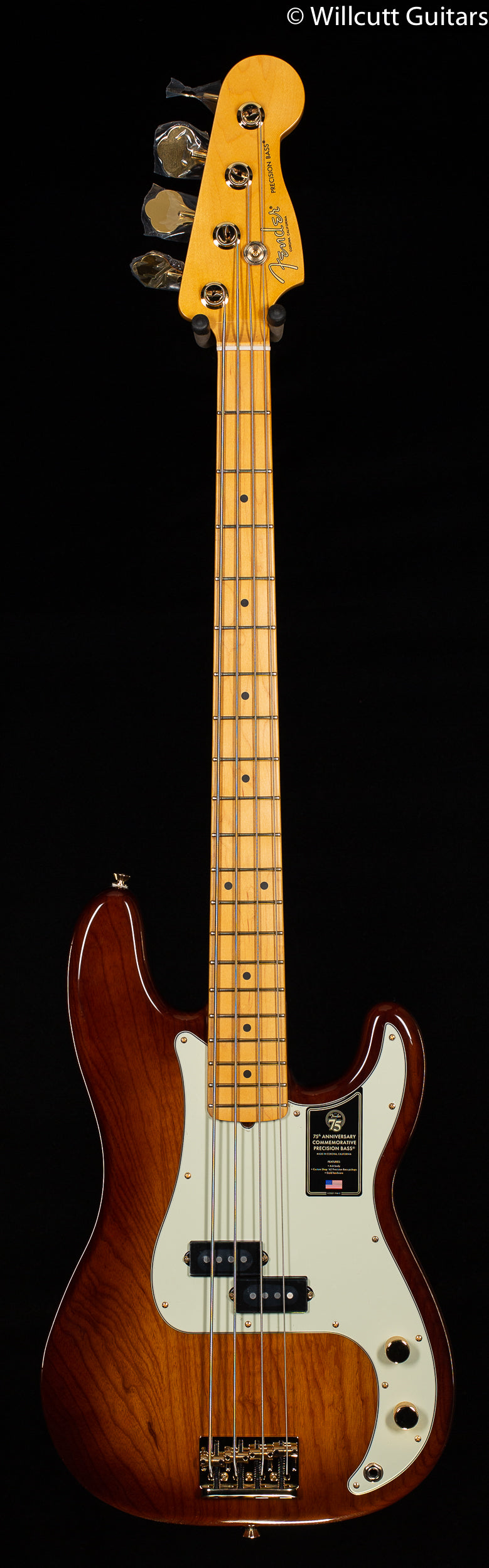 Fender 75th Anniversary Commemorative Precision Bass Maple Fingerboard 2-Color Bourbon Burst Bass Guitar