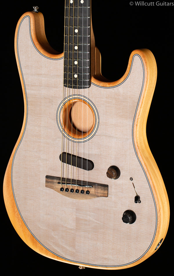 Fender American Acoustasonic Strat Transparent Sonic Blue Ebony