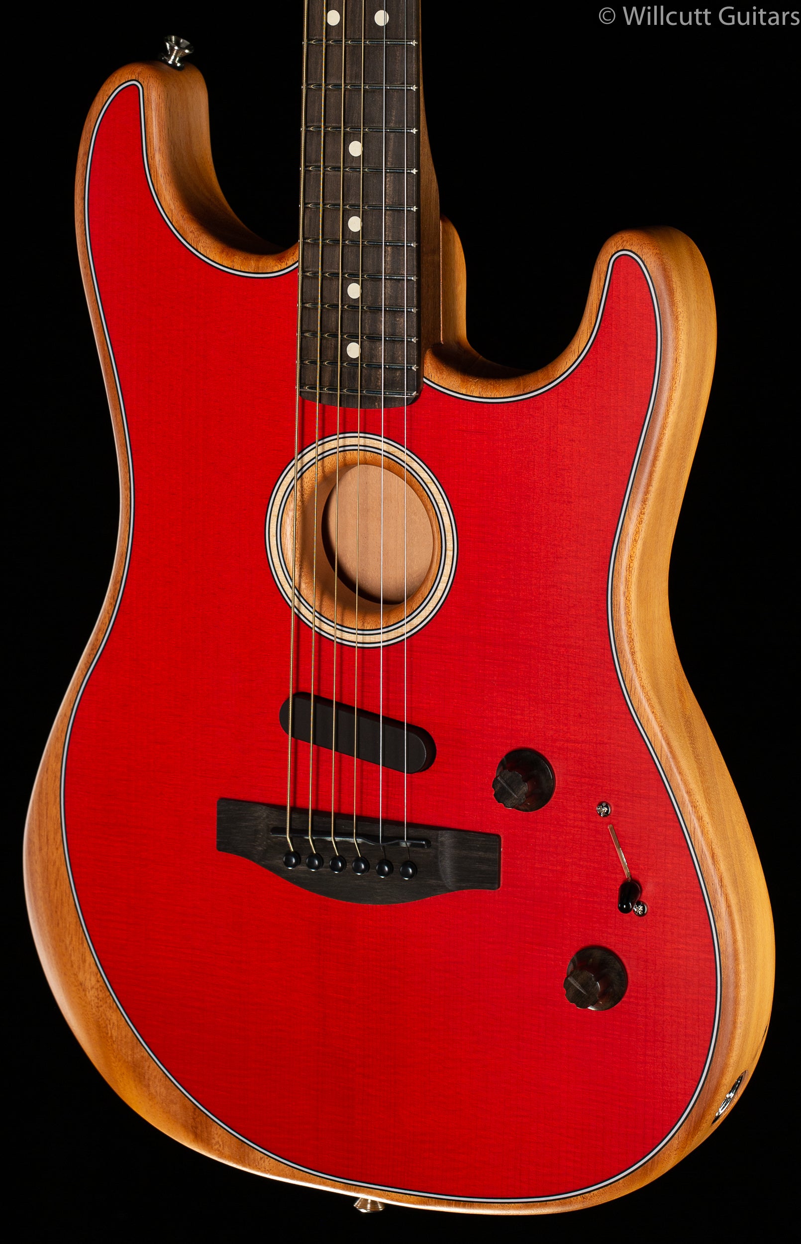 Fender American Acoustasonic Stratocaster Dakota Red - Willcutt 