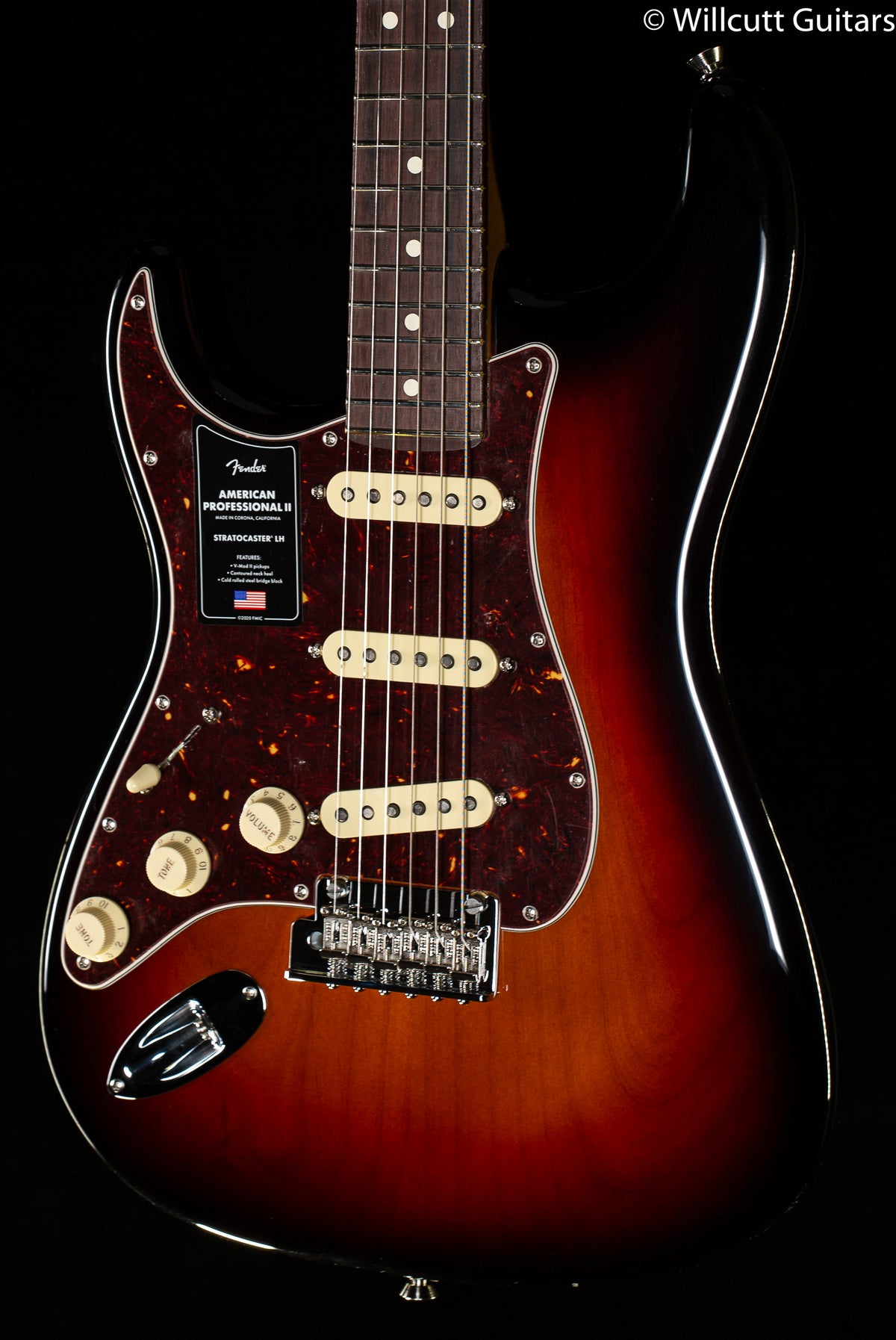 Fender American Professional II Stratocaster Rosewood Fingerboard 3-Color Sunburst Left-Hand (450)