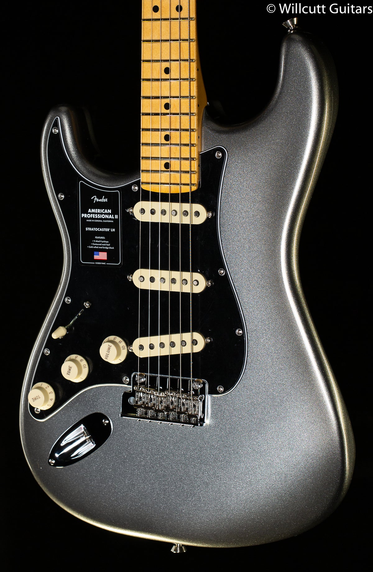 Fender American Professional II Stratocaster Left-Hand Maple Fingerboard Mercury