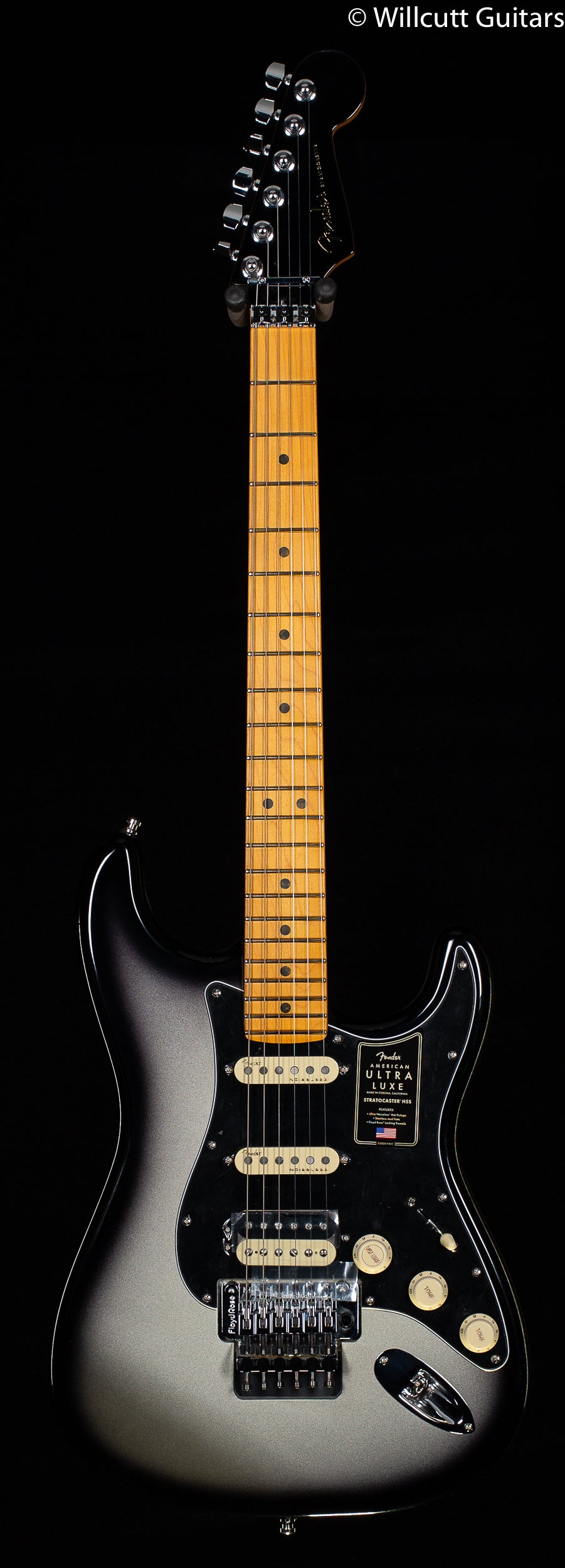 Fender Ultra Luxe Stratocaster Floyd Rose HSS Silverburst Maple Fingerboard