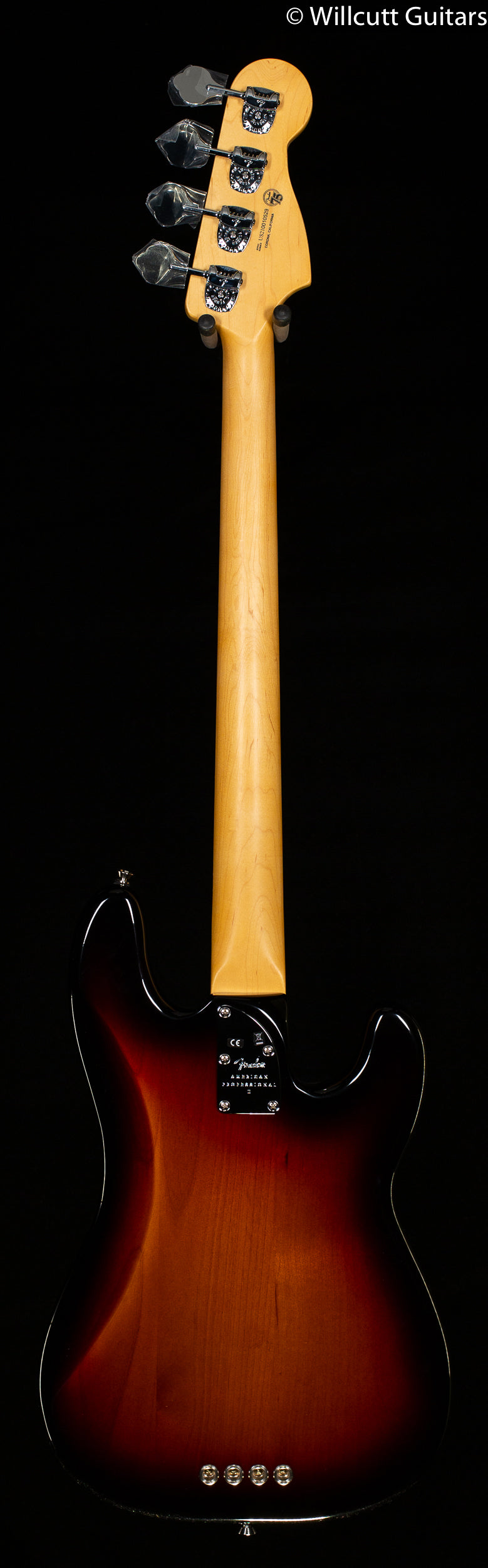 Fender American Professional II Precision Bass 3-Color Sunburst Left-Hand Bass Guitar (529)