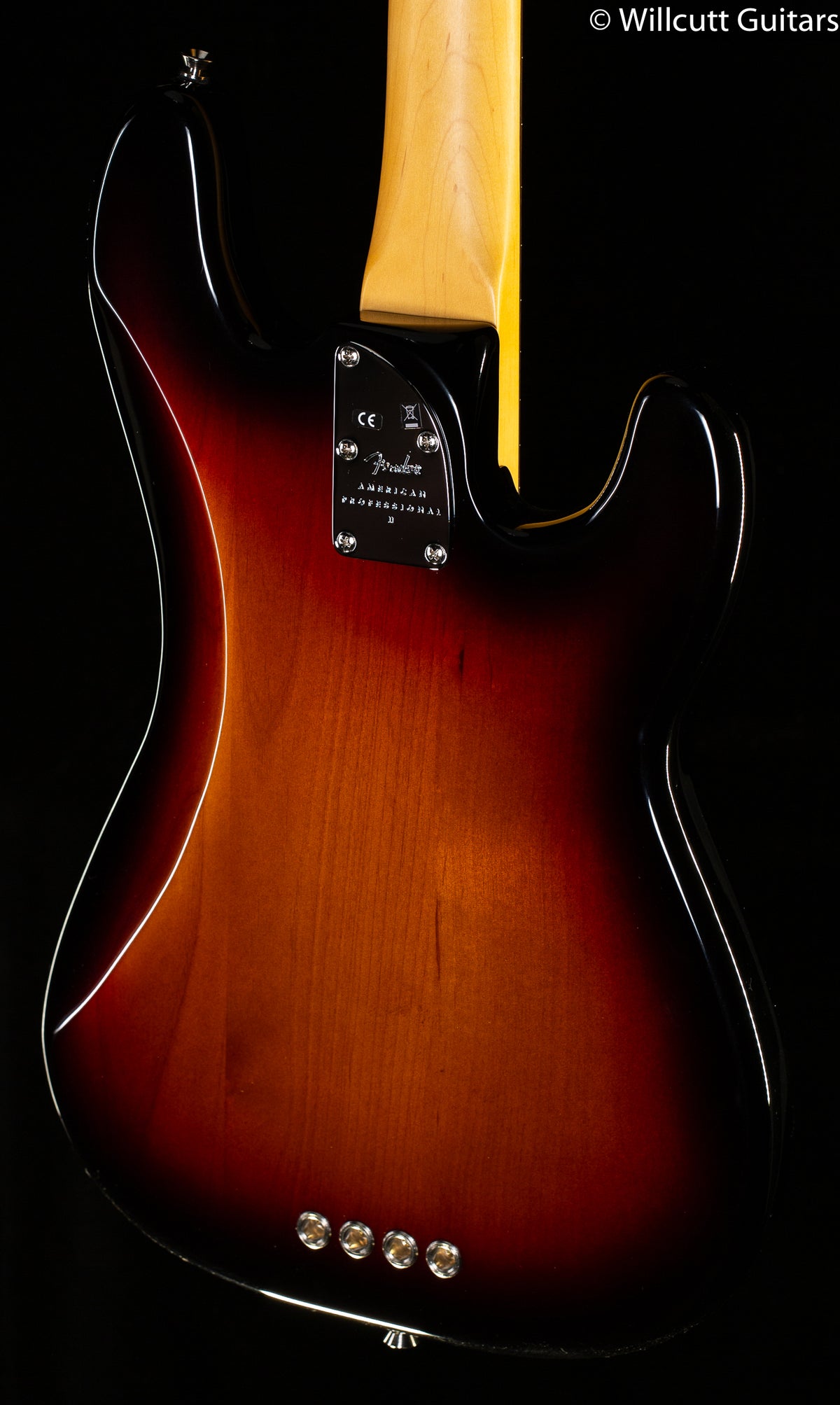 Fender American Professional II Precision Bass 3-Color Sunburst Left-Hand Bass Guitar (529)