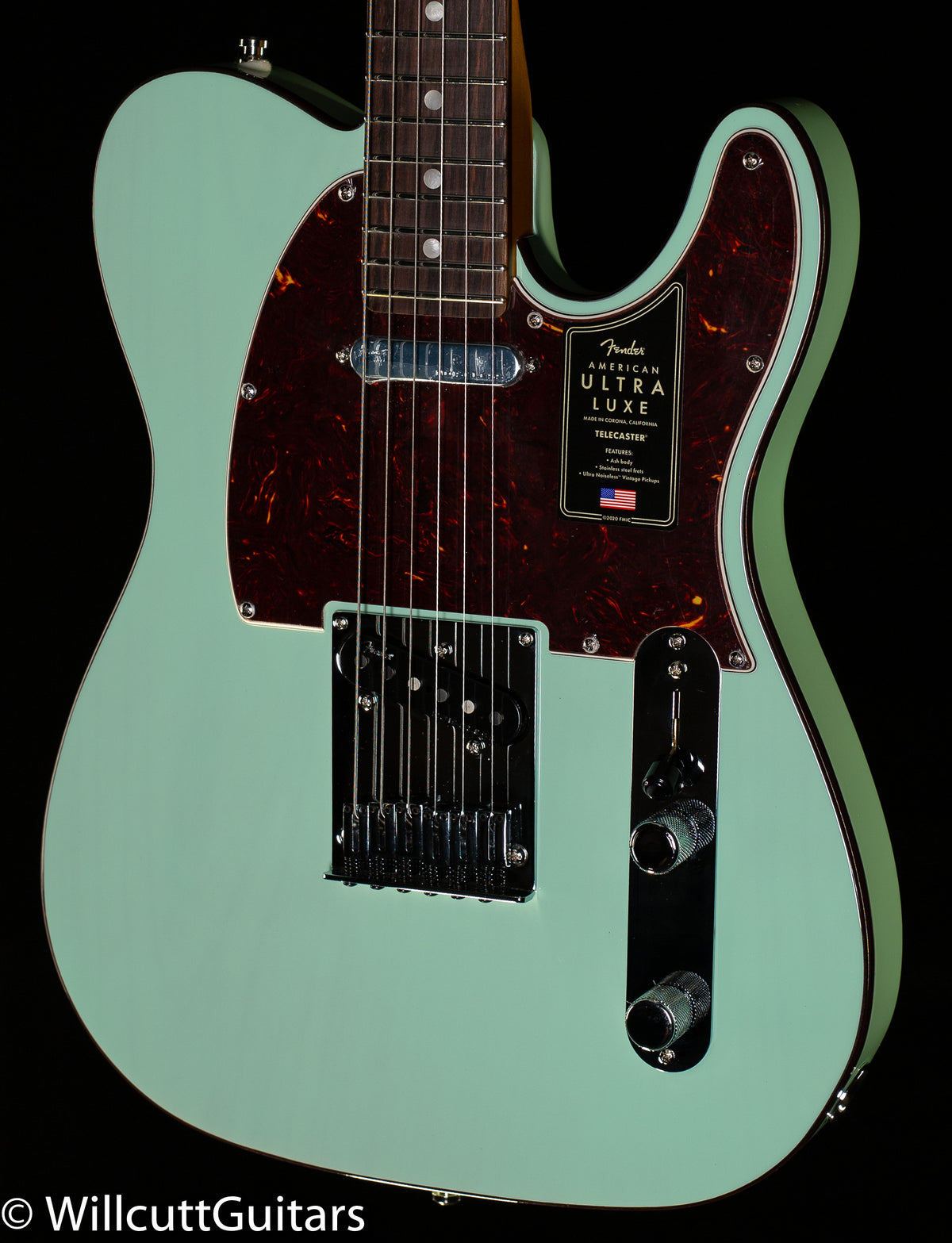 Fender Ultra Luxe Telecaster Rosewood Fingerboard Transparent Surf Green