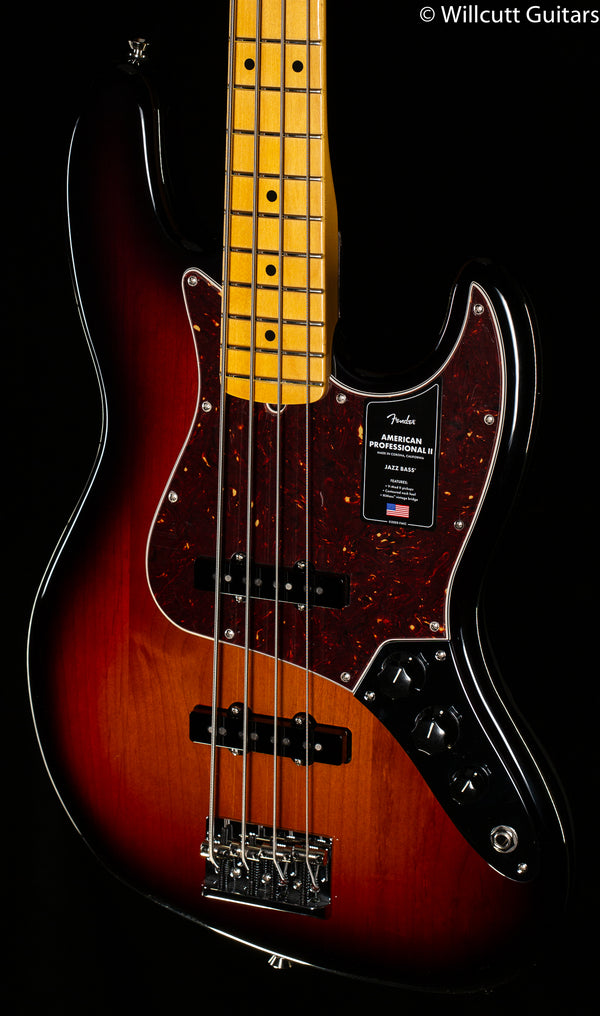 ベース Fender American Professional ii JazzBass Fender American Professional II Jazz Bass 3-Color Sunburst Maple