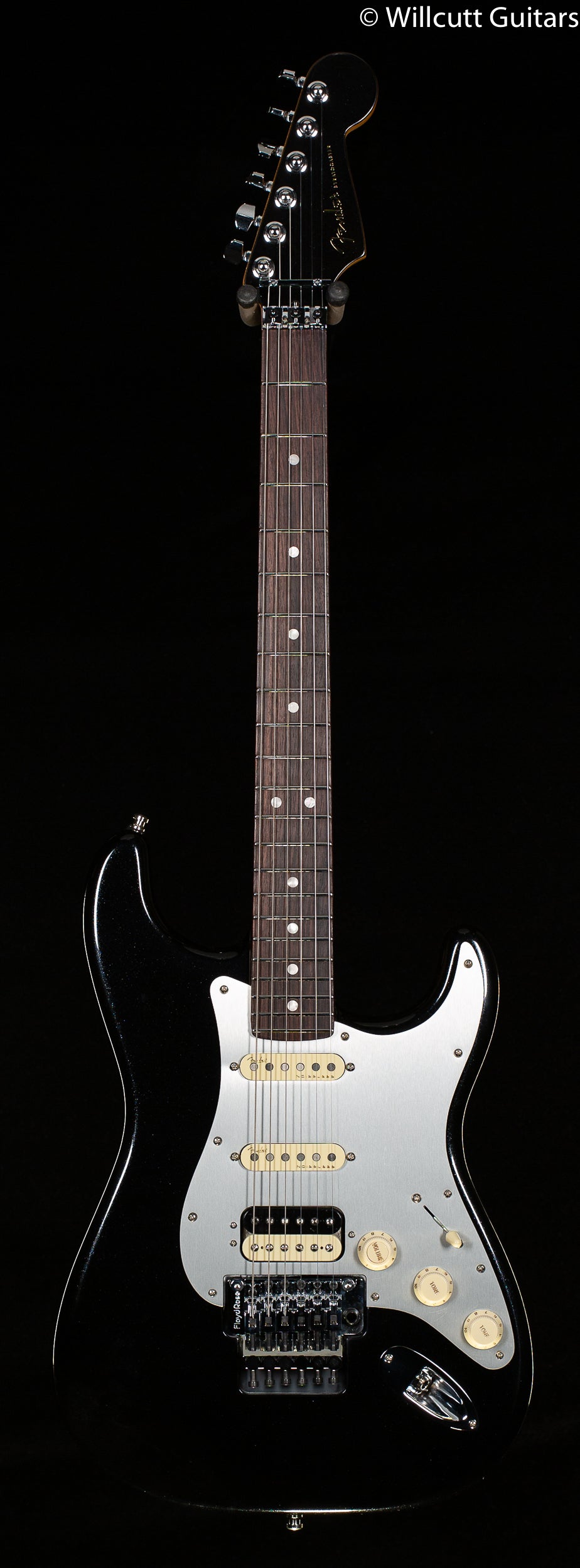 Fender American Ultra Luxe Stratocaster Floyd Rose HSS Mystic Black Rosewood Fingerboard (036)