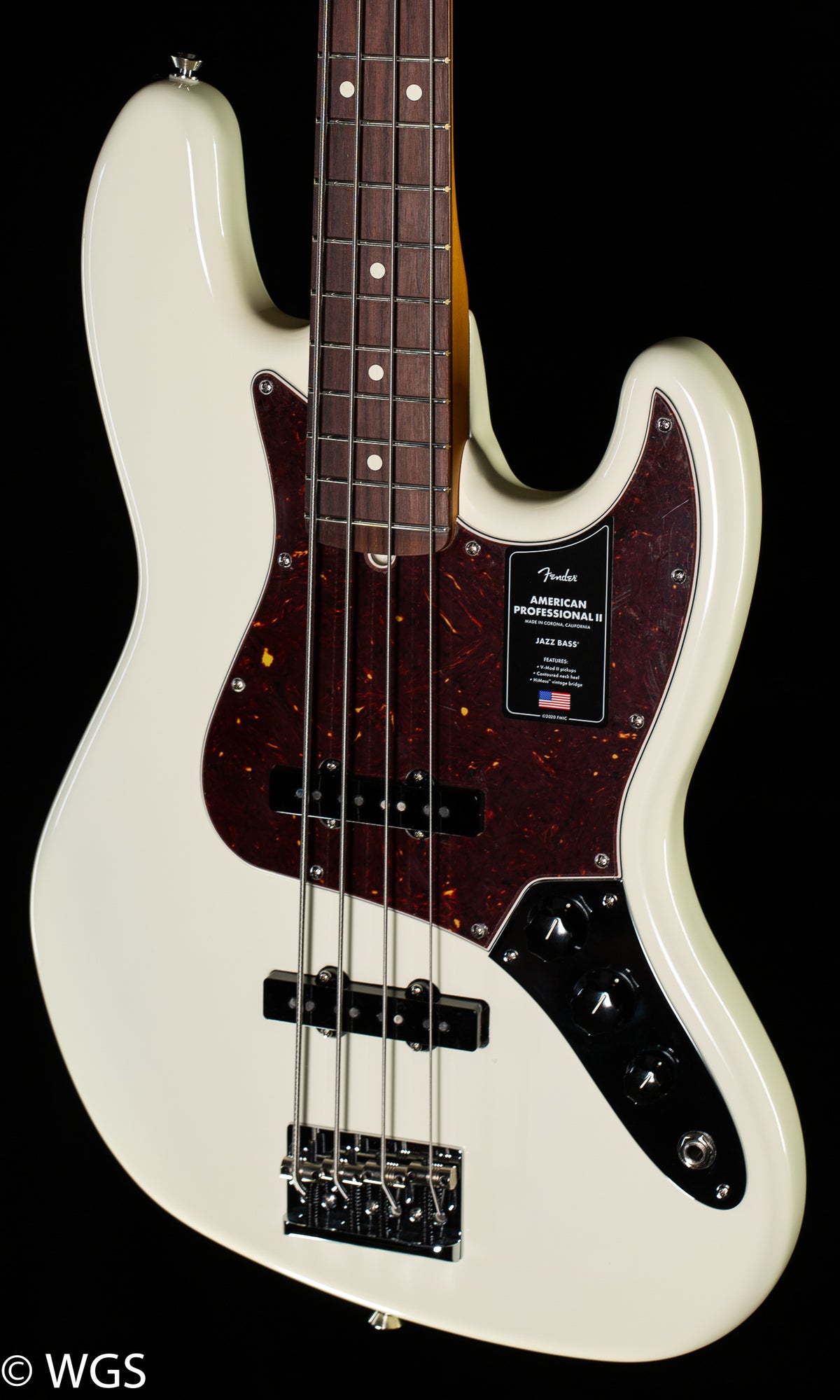 Fender American Professional II Jazz Bass Olympic White Rosewood Fingerboard