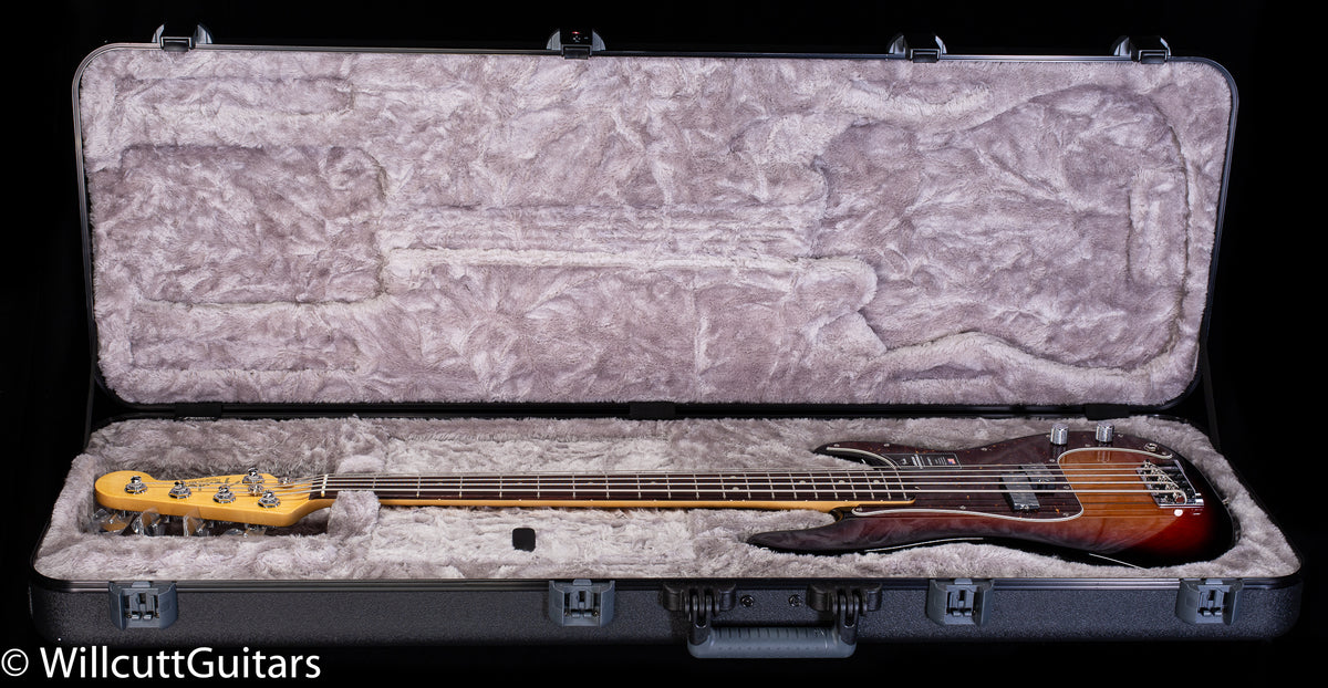 Fender American Professional II Precision Bass V 3-Color Sunburst Rosewood Bass Guitar