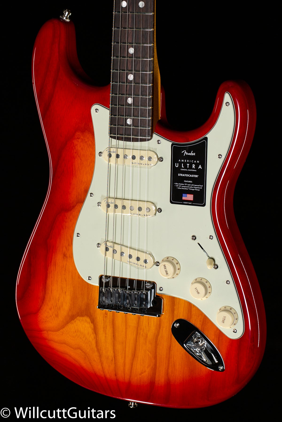 Fender American Ultra Stratocaster Plasma Red Burst Rosewood Fingerboard
