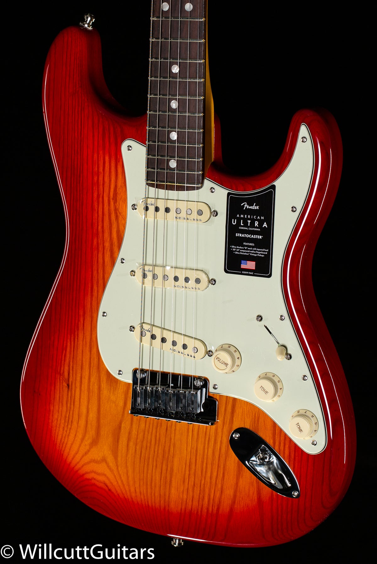 Fender American Ultra Stratocaster Plasma Red Burst Rosewood Fingerboard