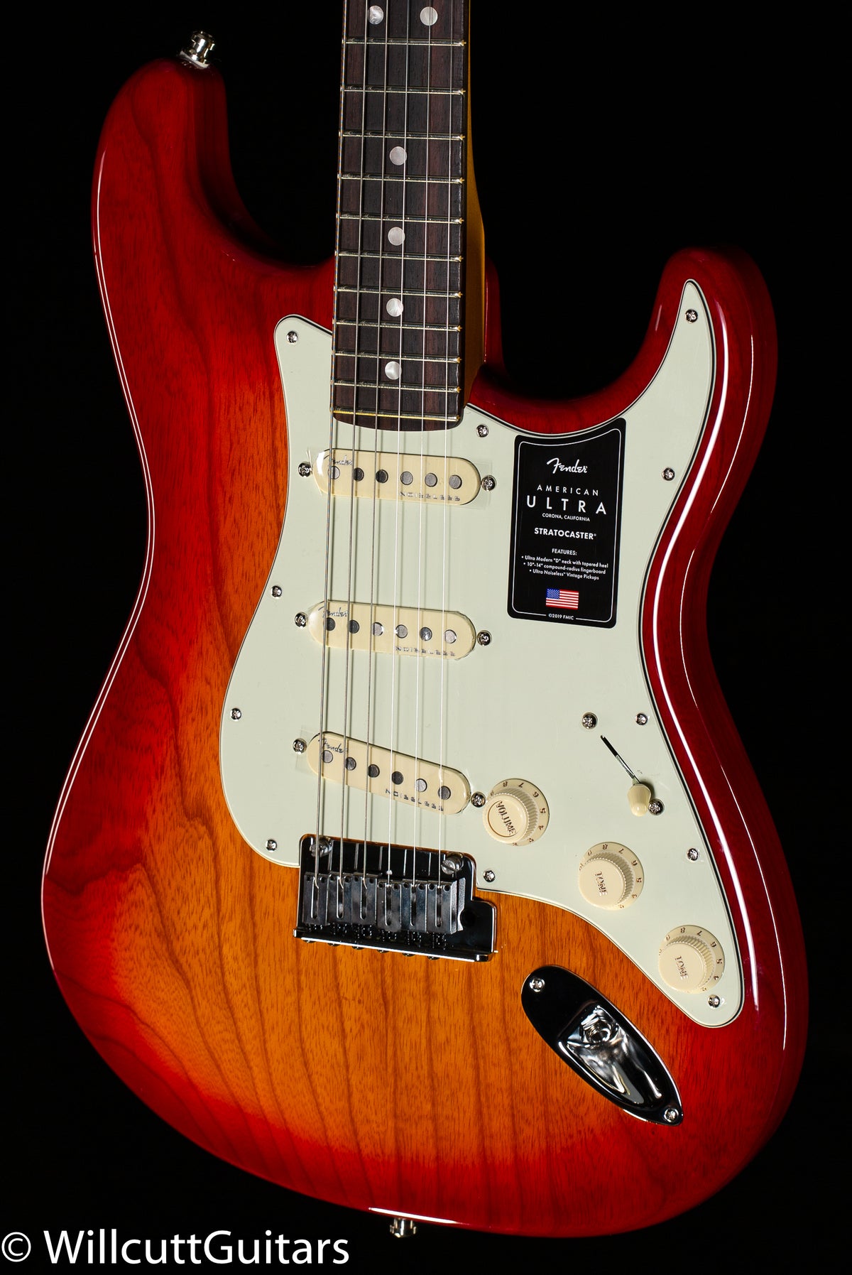 Fender American Ultra Stratocaster Plasma Red Burst Rosewood Fingerboard