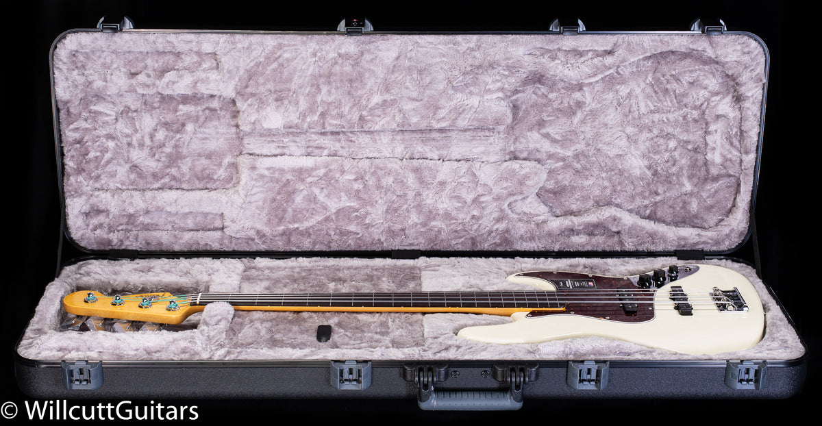 Fender American Professional II Jazz Bass Fretless Olympic White Rosewood Fingerboard Bass Guitar (324)