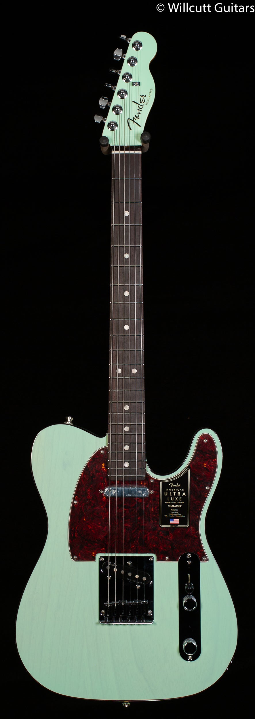 Fender Ultra Luxe Telecaster Rosewood Fingerboard Transparent Surf Green