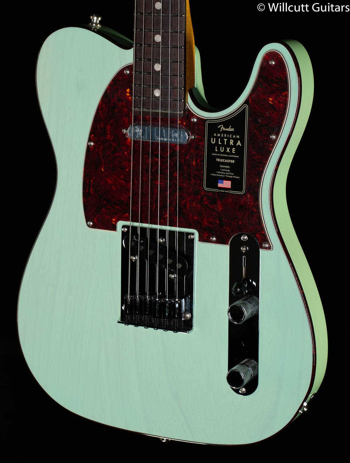 Fender American Ultra Luxe Telecaster - Transparent Surf Green