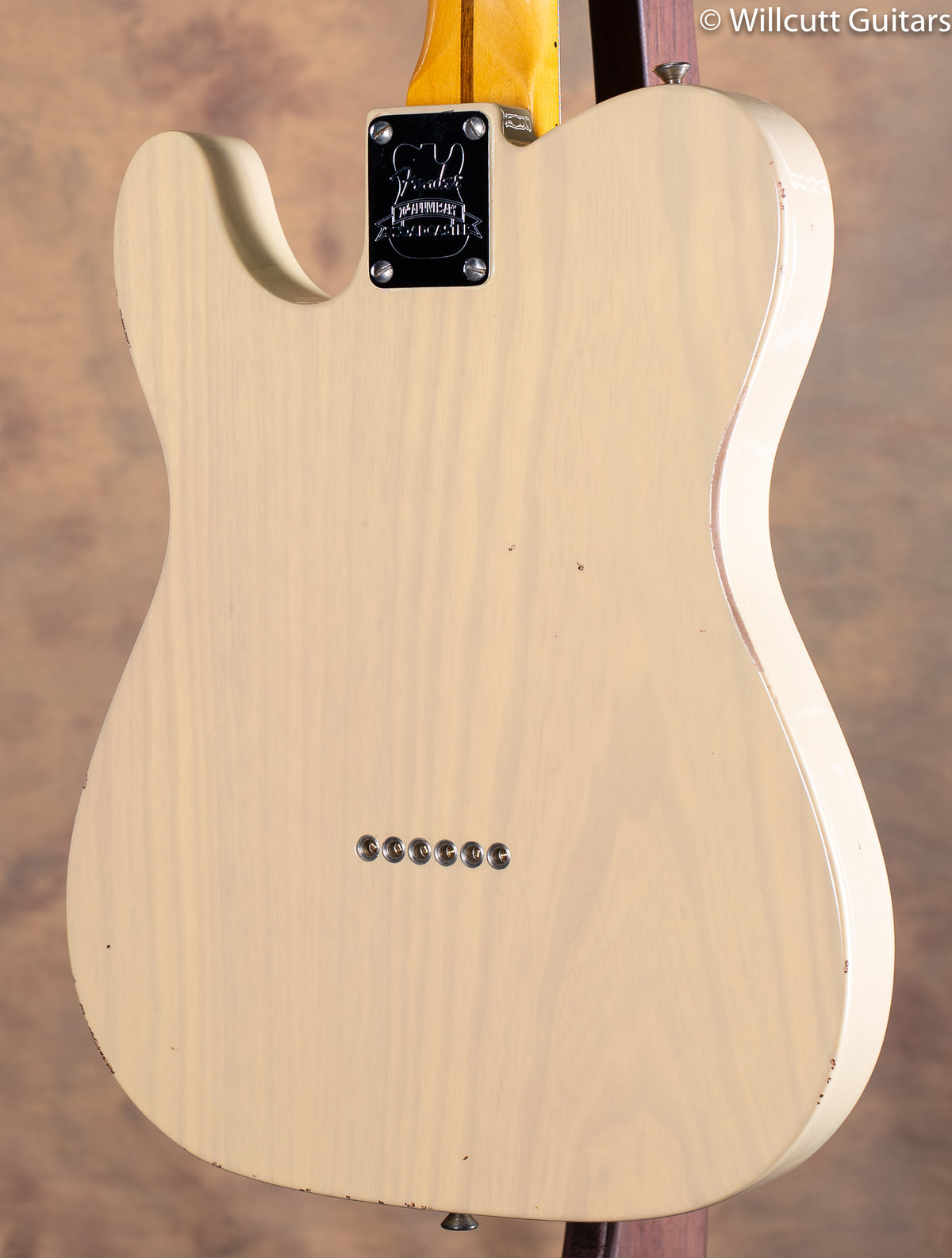 Fender 70th Anniversary Broadcaster Blackguard Blonde Maple Fingerboard Underwood Aged