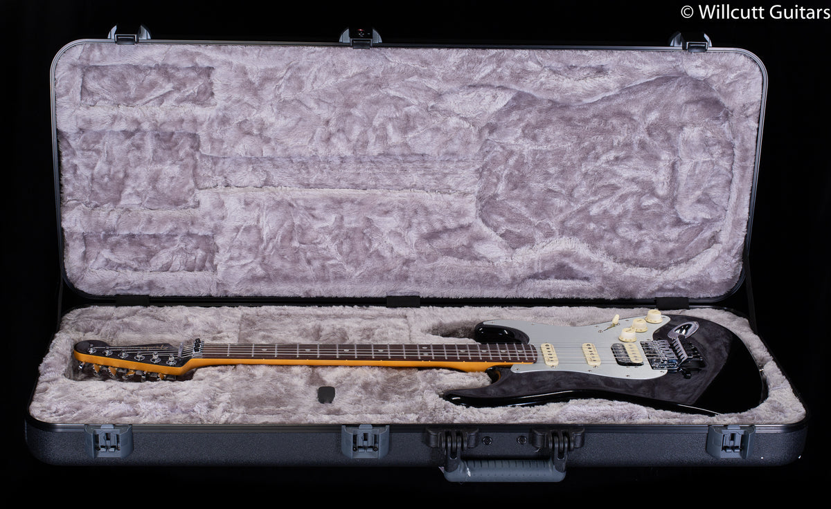Fender American Ultra Luxe Stratocaster Floyd Rose HSS Mystic Black Rosewood Fingerboard (164)