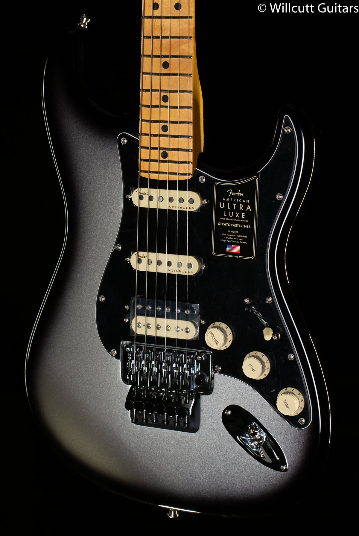 Fender Ultra Luxe Stratocaster Floyd Rose HSS Silverburst Maple Fingerboard