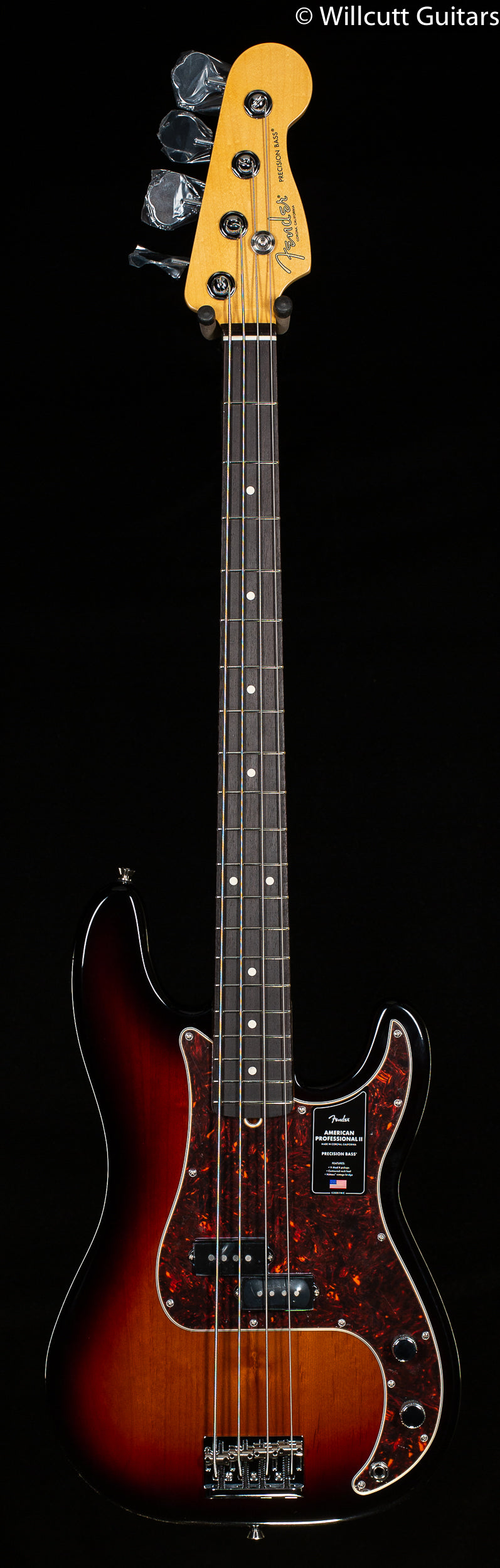 Fender American Professional II Precision Bass 3-Color Sunburst Rosewood Fingerboard Bass Guitar (620)