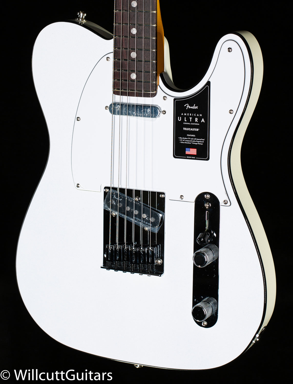 Fender American Ultra Telecaster Arctic Pearl Rosewood