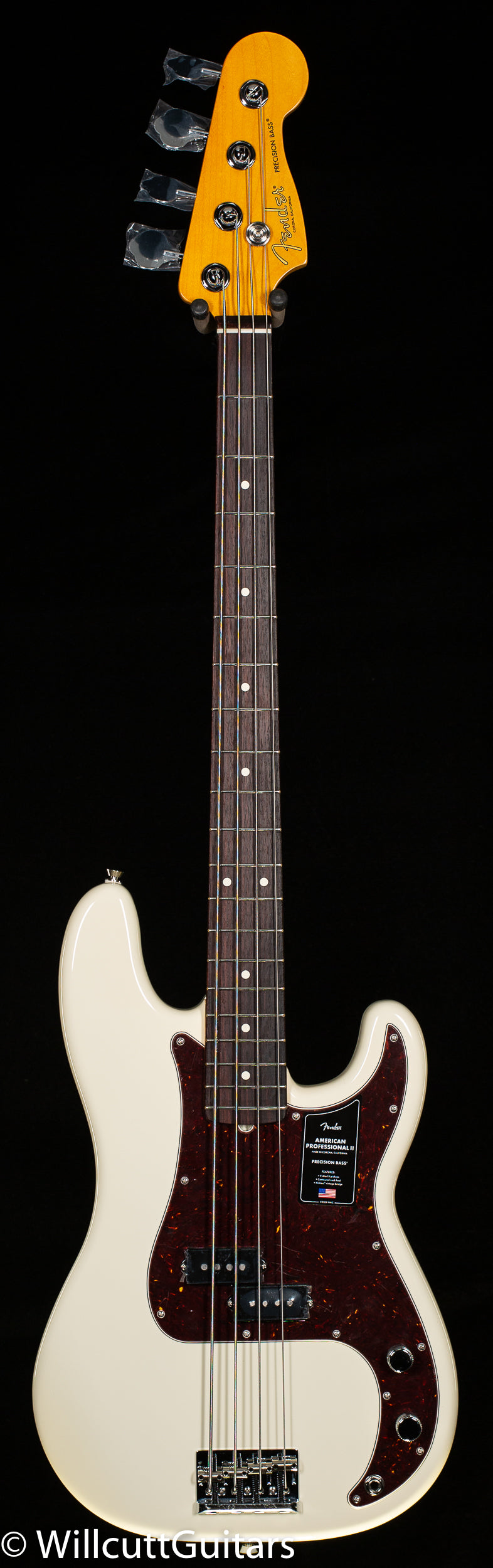 Fender American Professional II Precision Bass Olympic White Rosewood Fingerboard Bass Guitar