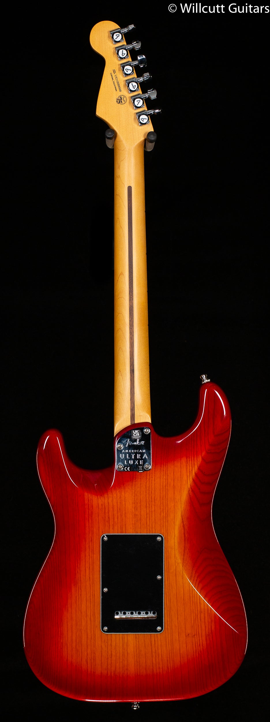 Fender American Ultra Luxe Stratocaster Maple Fingerboard Plasma Red Burst (568)