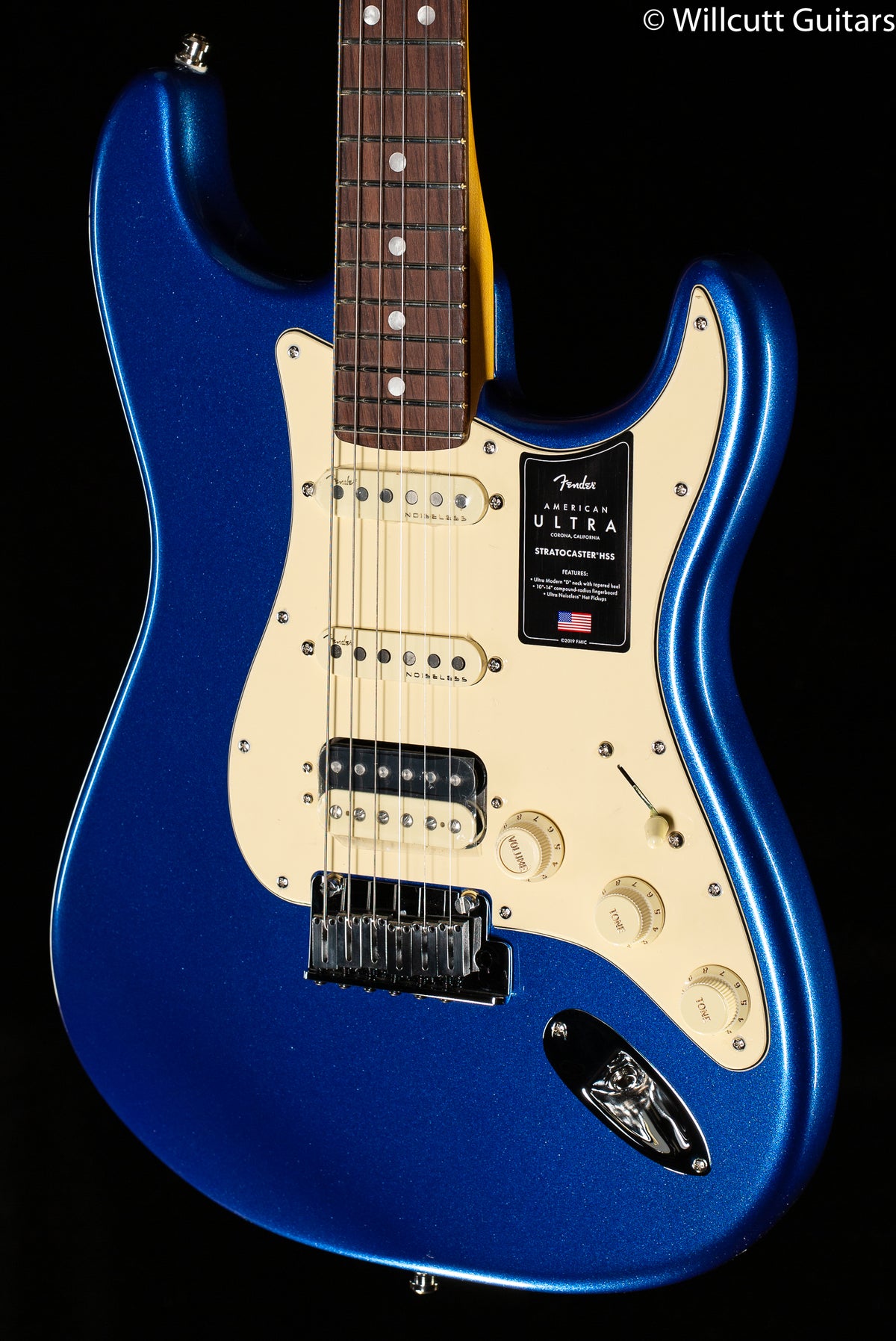 Fender American Ultra Stratocaster HSS Rosewood Cobra Blue