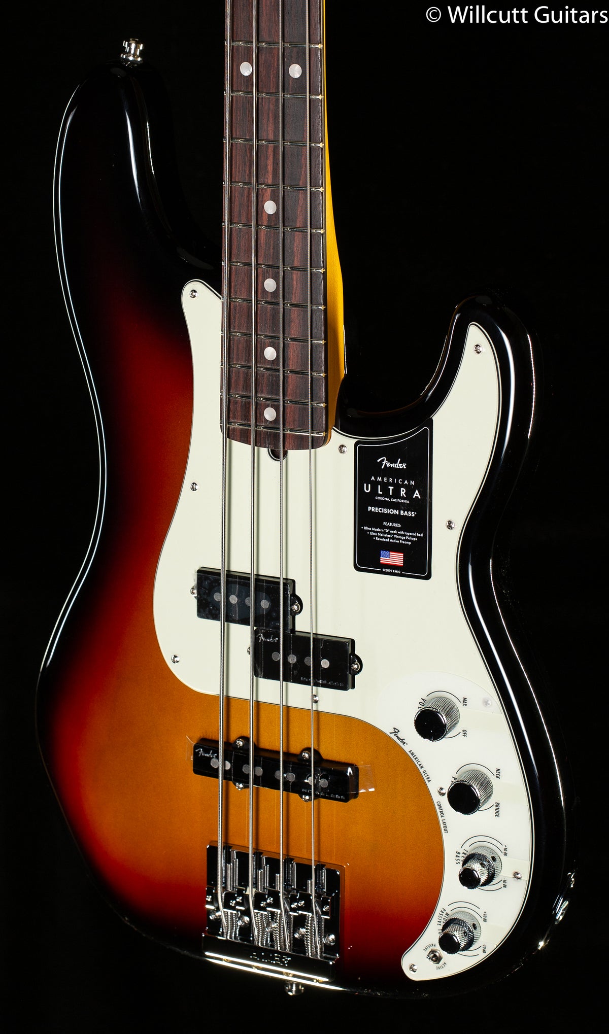Fender American Ultra Precision Bass Ultraburst Bass Guitar (467)