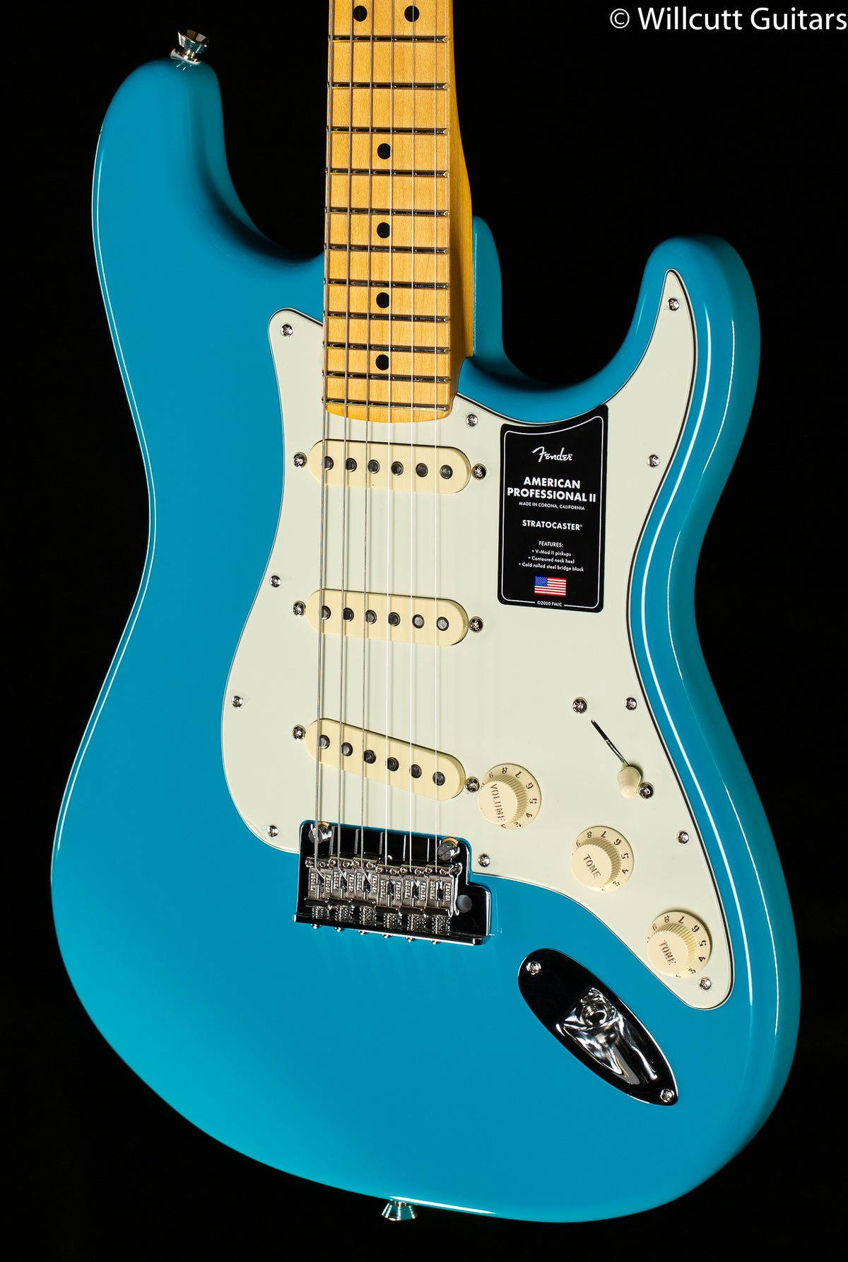 Fender American Professional II Stratocaster Miami Blue Maple Fingerboard (946)