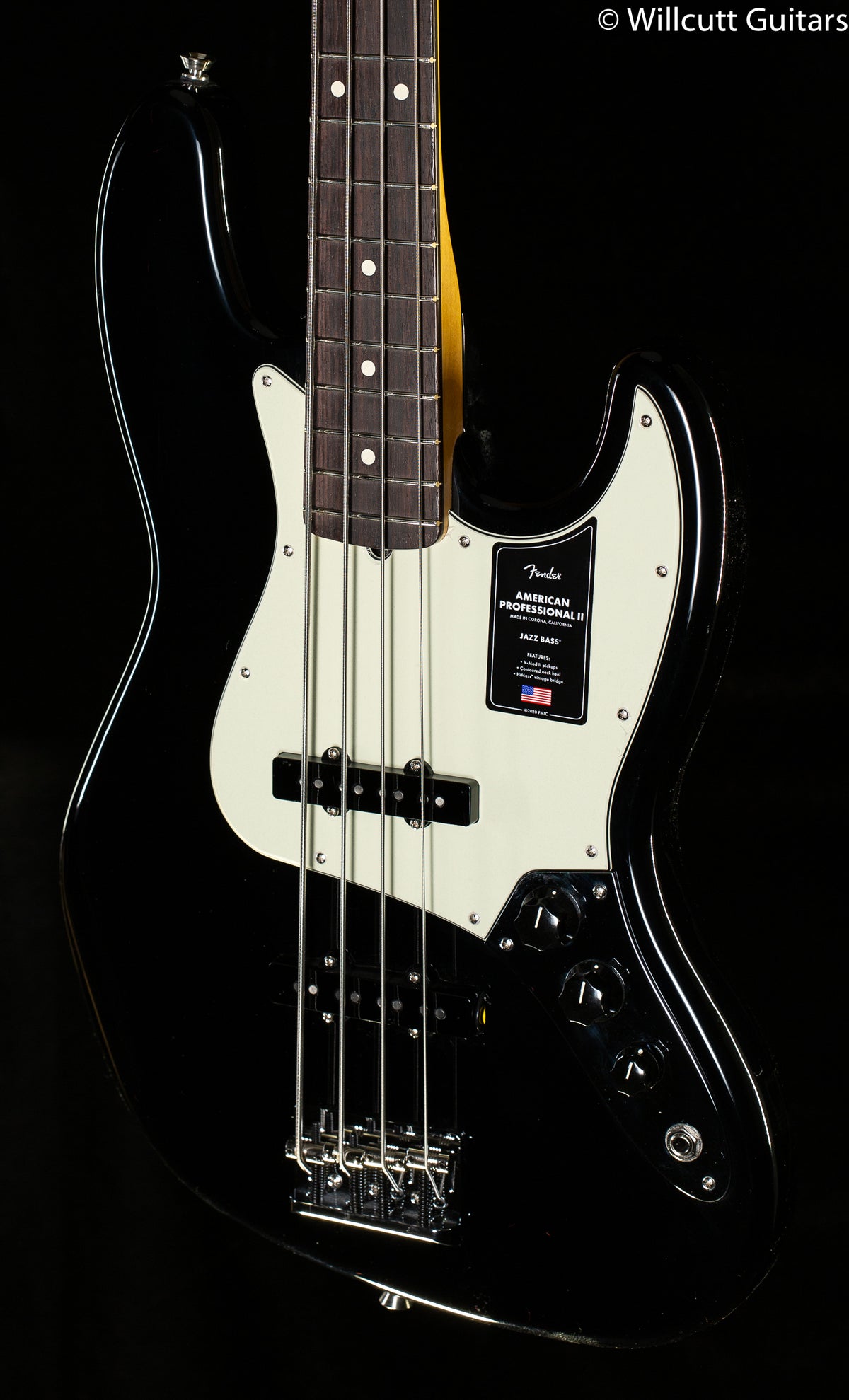 Fender American Professional II Jazz Bass Black Rosewood Fingerboard Bass Guitar