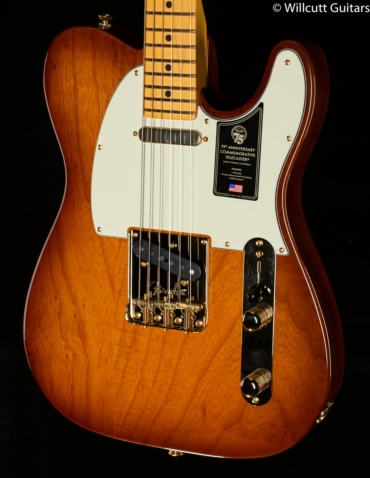 Fender 75th Anniversary Commemorative Telecaster Maple Fingerboard 2-Color Bourbon Burst