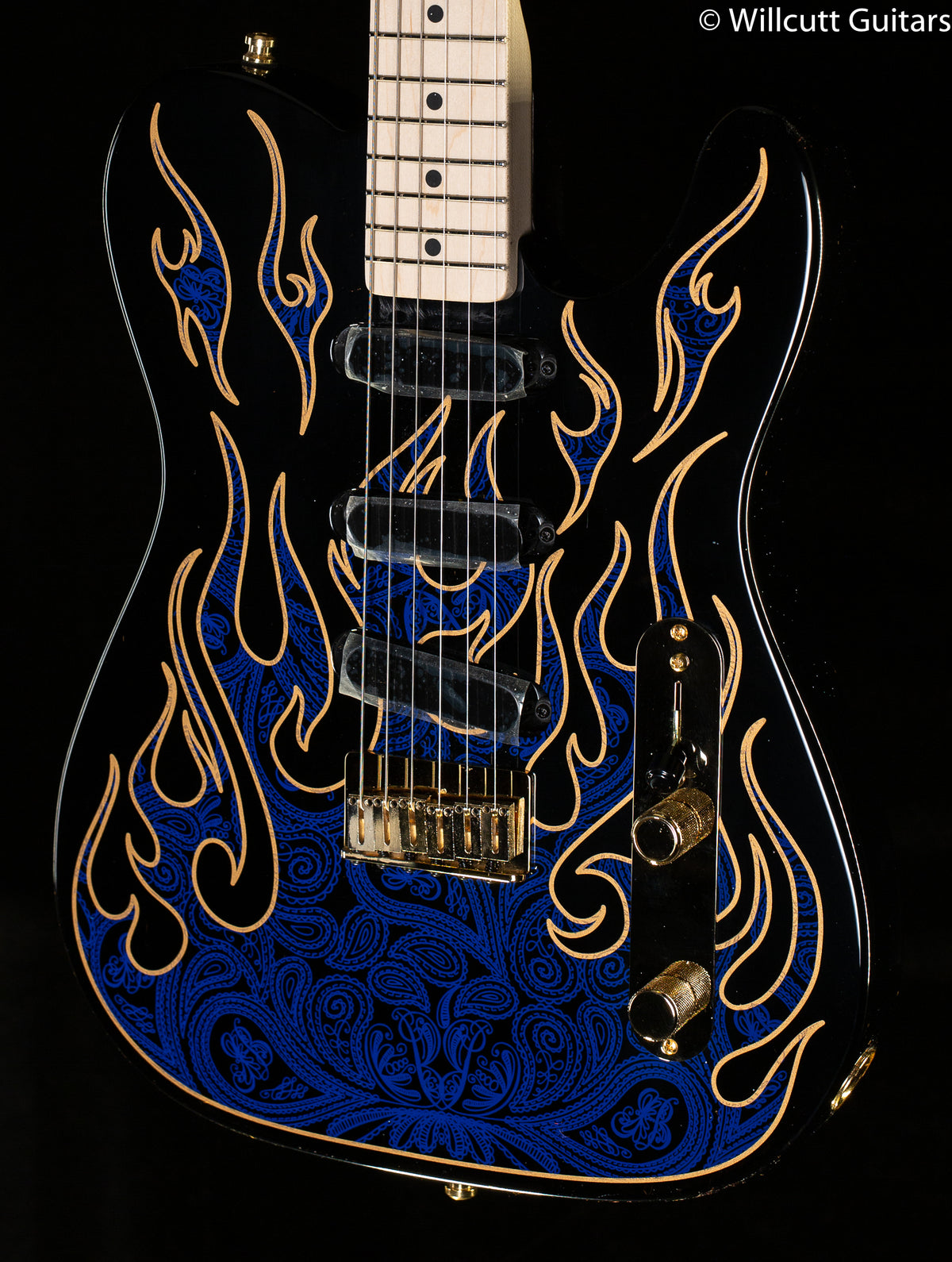 Fender James Burton Telecaster Blue Paisley Flames