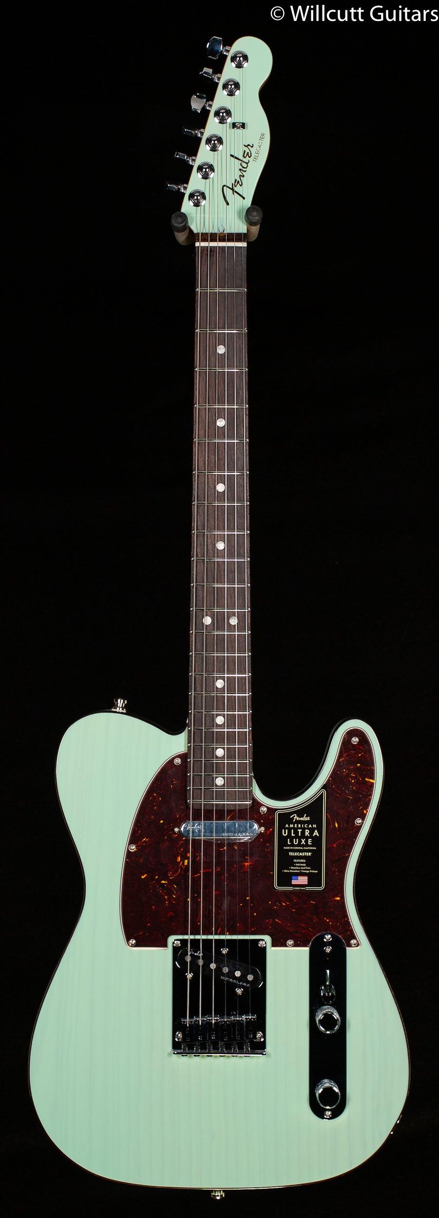 Fender Ultra Luxe Telecaster Rosewood Fingerboard Transparent Surf Green