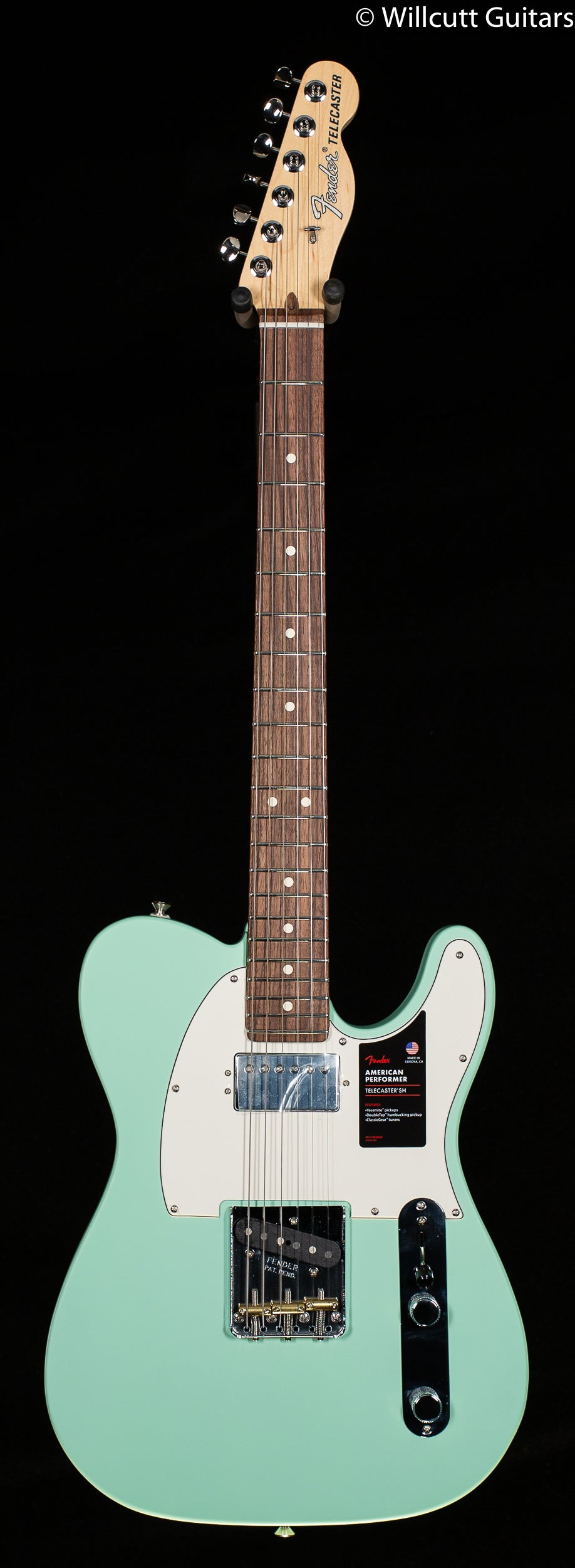 Fender American Performer Telecaster with Humbucker Satin Surf Green -  Willcutt Guitars