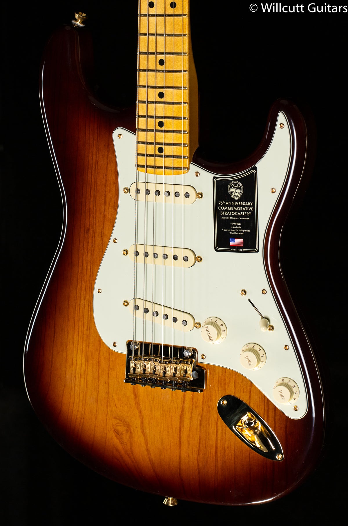 Fender 75th Anniversary Commemorative Stratocaster Maple Fingerboard 2-Color Bourbon Burst
