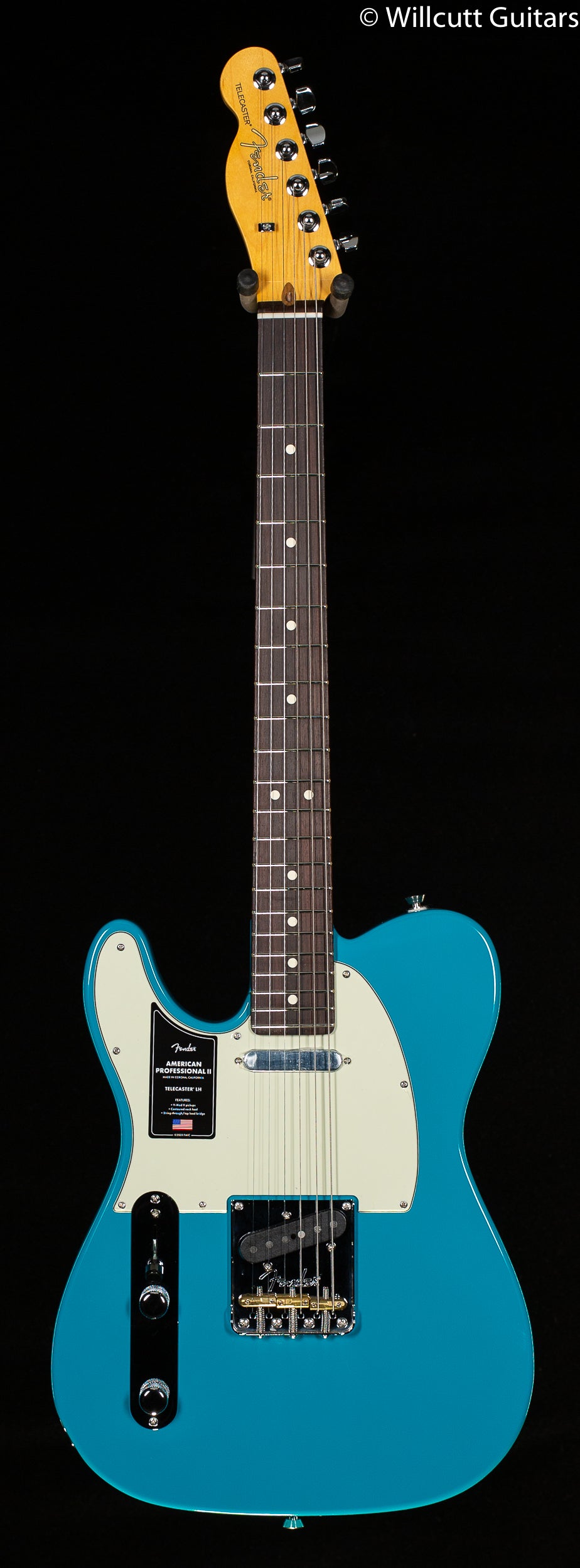 Fender American Professional II Telecaster Miami Blue Left-Hand - Willcutt  Guitars