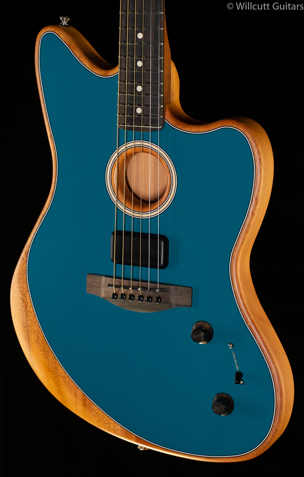 Fender American Acoustasonic Jazzmaster Ocean Turquoise Ebony Fingerboard